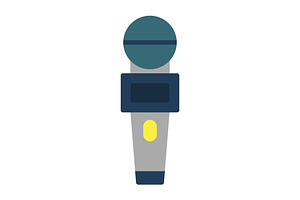Microphone Flat Icon, an Icon by Pexelpy