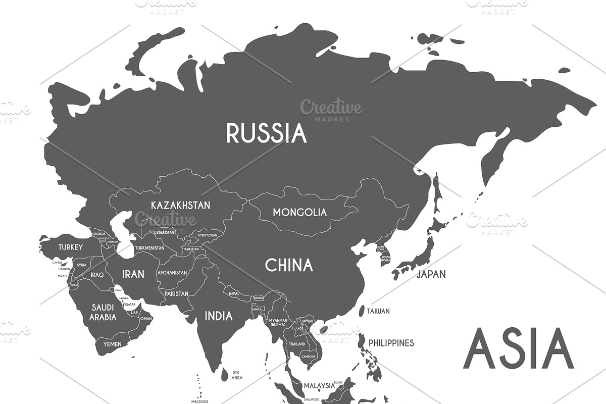 3x Asia Maps, an Education Illustration by asantosg (Photo 2 of 4)