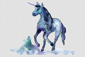 Beautiful Unicorns PNG Watercolor