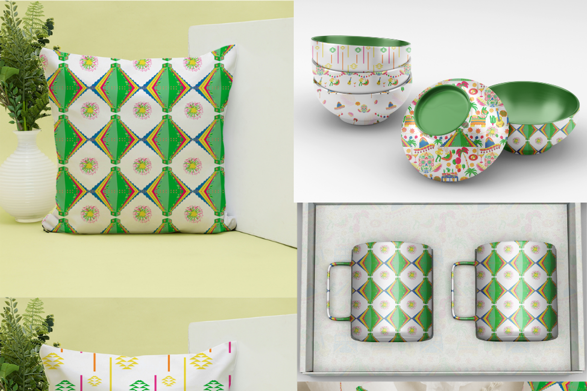 Let’s Fiesta – Light | Seamless, a Graphic by AashimaDesigns (Photo 4 of 4)