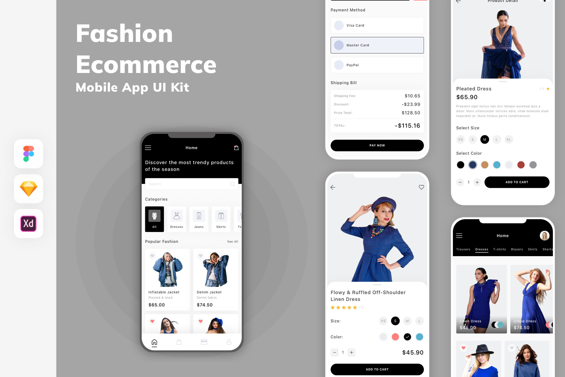 Fashion Ecommerce Mobile App UI Kit, an UI Kit Template by uicube