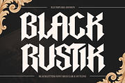 Black Rustik - Blackletter Logo Font, a Blackletter Font by Illushvara Design (Thumbnail 1 of 13)