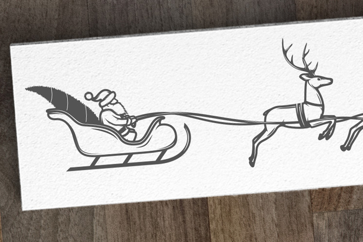 Retro Christmas design elements, an Illustration by 1baranov (Photo 4 of 4)