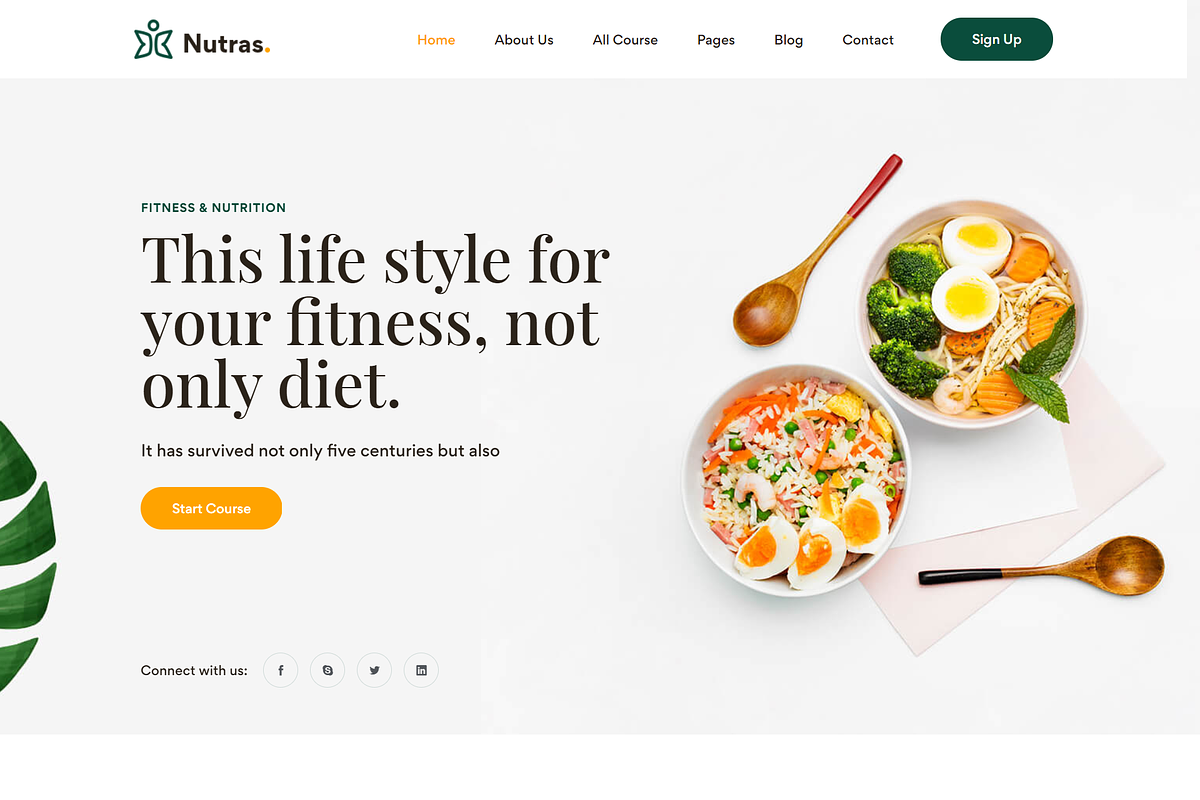 Fitness & Nutrition HTML5 Template, a Bootstrap Template by HasThemes (Photo 3 of 3)