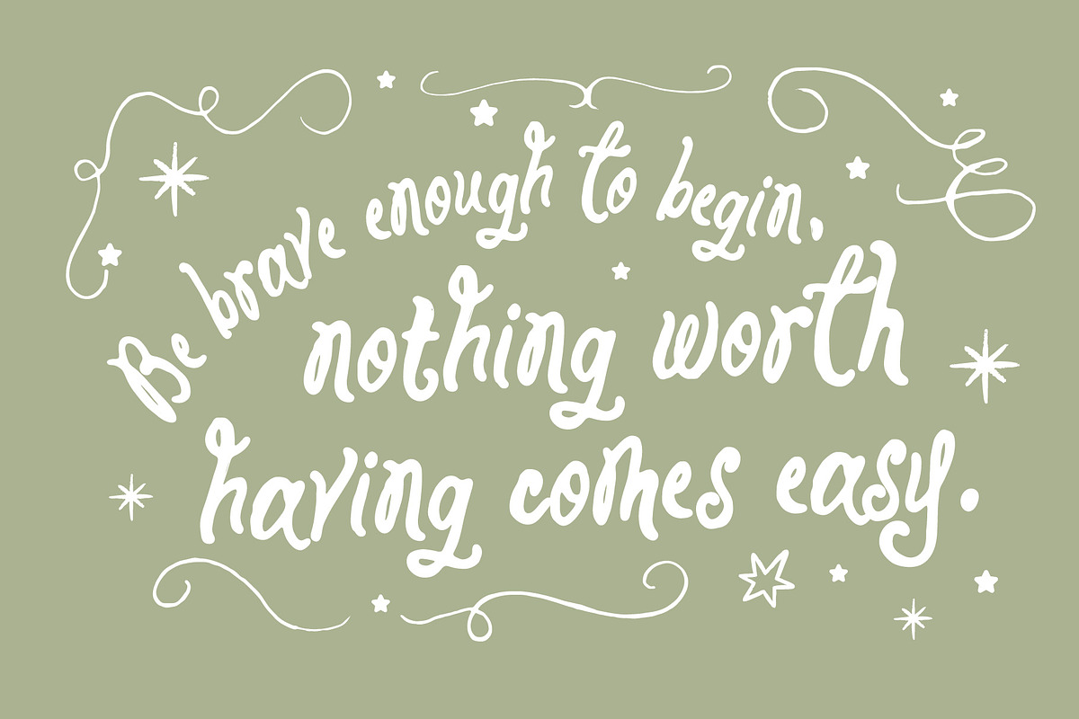 Printed Scarf Whimsical Quirky Font, a Handwritten Font by Tyasify (Photo 3 of 7)