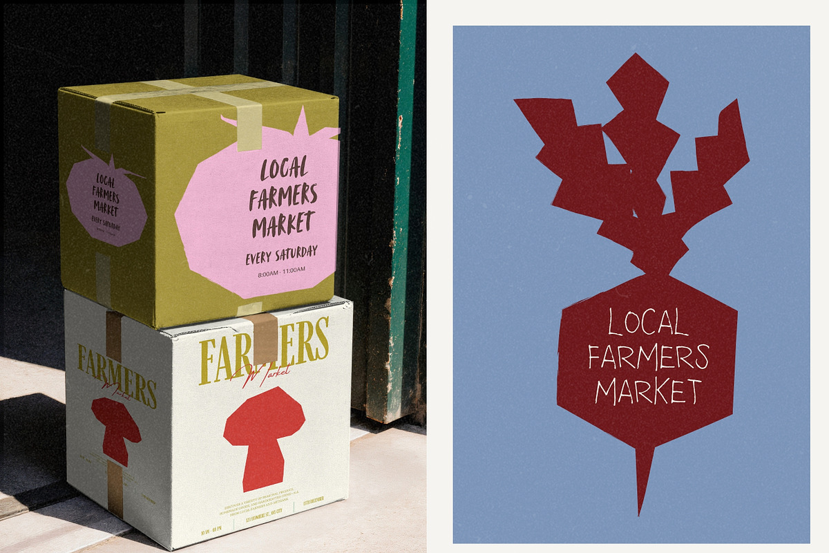 Market Cutouts: 130 Textured Shapes, a Food Illustration by Veyla (Photo 13 of 15)