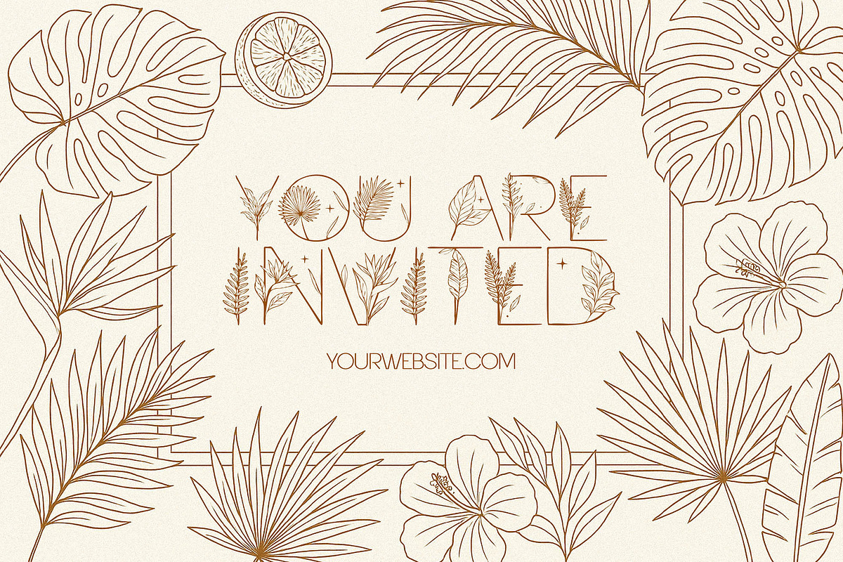 Tropic Summer - Botanical Luxury Dis, a Symbol Font by AndrewPixelType (Photo 9 of 9)