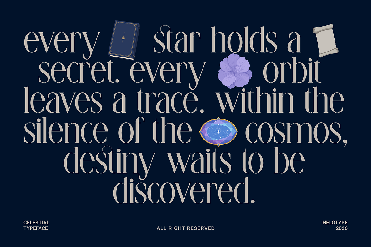 Stellar Oracle — Celestial Display, a Serif Font by Helotype (Photo 4 of 10)