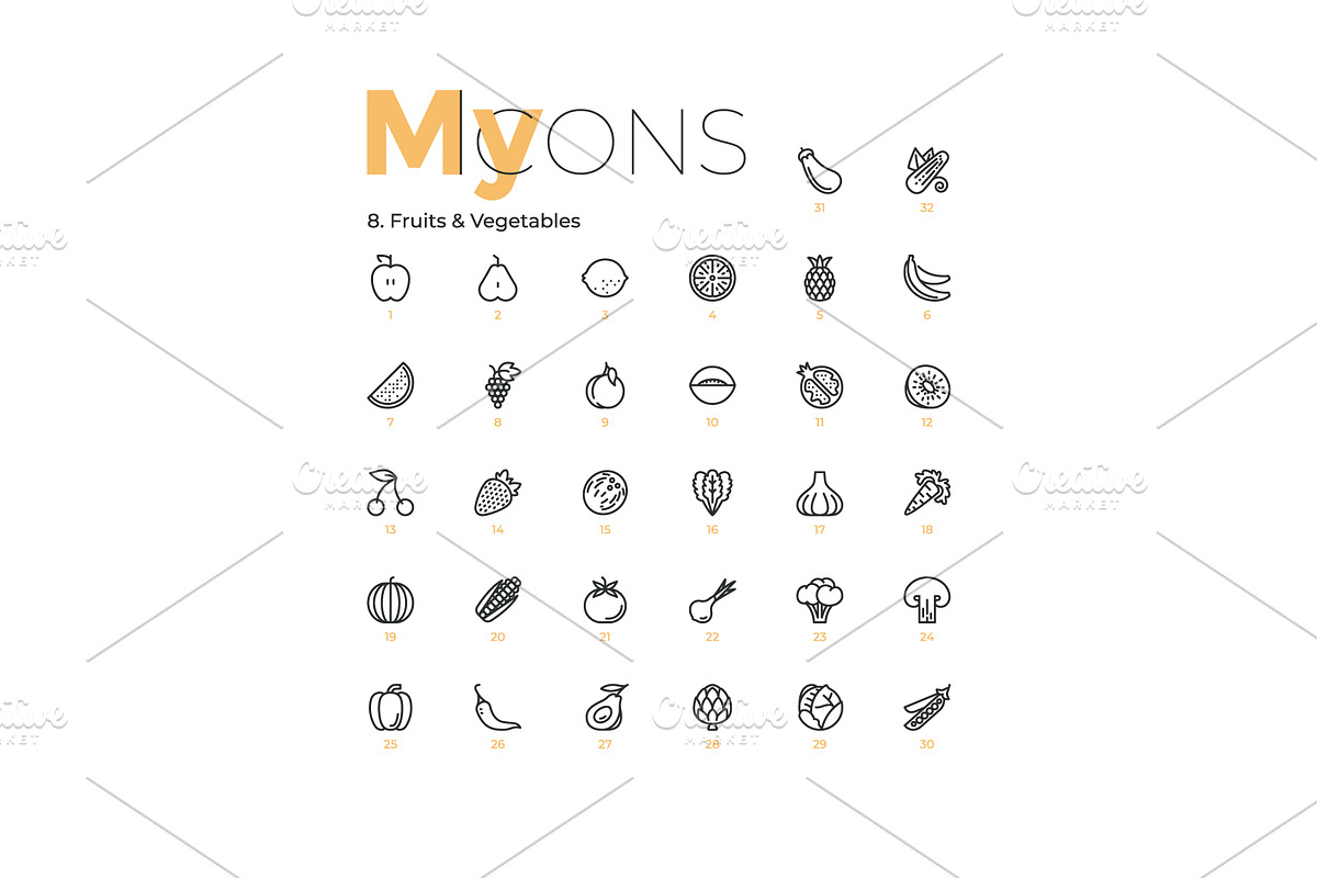My Icons, an Outline Icon by Andrew Kras Design (Photo 15 of 38)