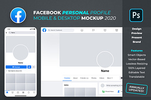 New Facebook Personal Profile Mockup