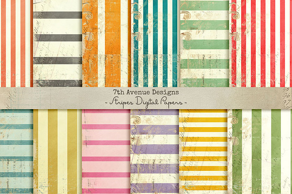 Stripes Digital Papers preview 2