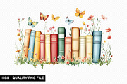 Watercolor Floral Book Clipart, an Illustration by crative8112 (Thumbnail 4 of 9)