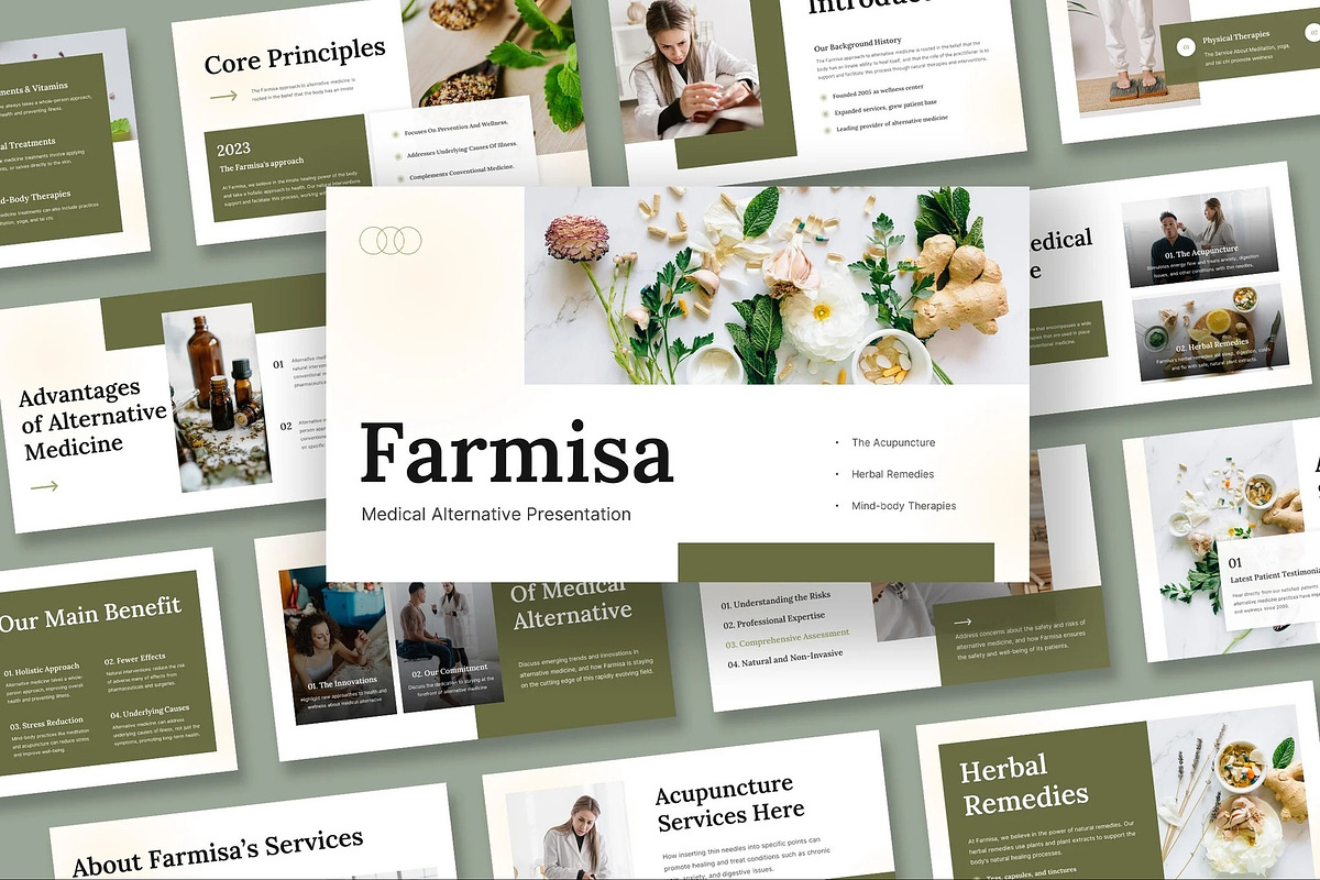 Medical Alternative Keynote template, a Presentation Template by Fit-tee (Photo 1 of 10)