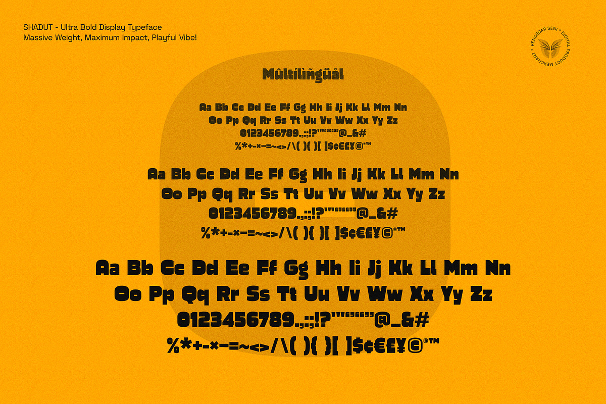 Shadut – Ultra Bold Display Typeface, a Sans Serif Font by Pengedar Seni (Photo 6 of 6)