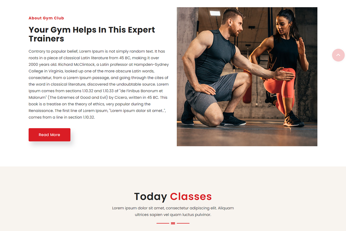 Gym & Fitness Website HTML Template, a Bootstrap Template by Themeplaza (Photo 2 of 5)
