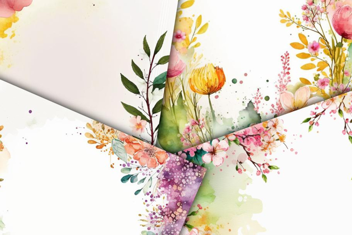 Spring Flower Watercolor, an Illustration by Gemstone (Photo 4 of 4)