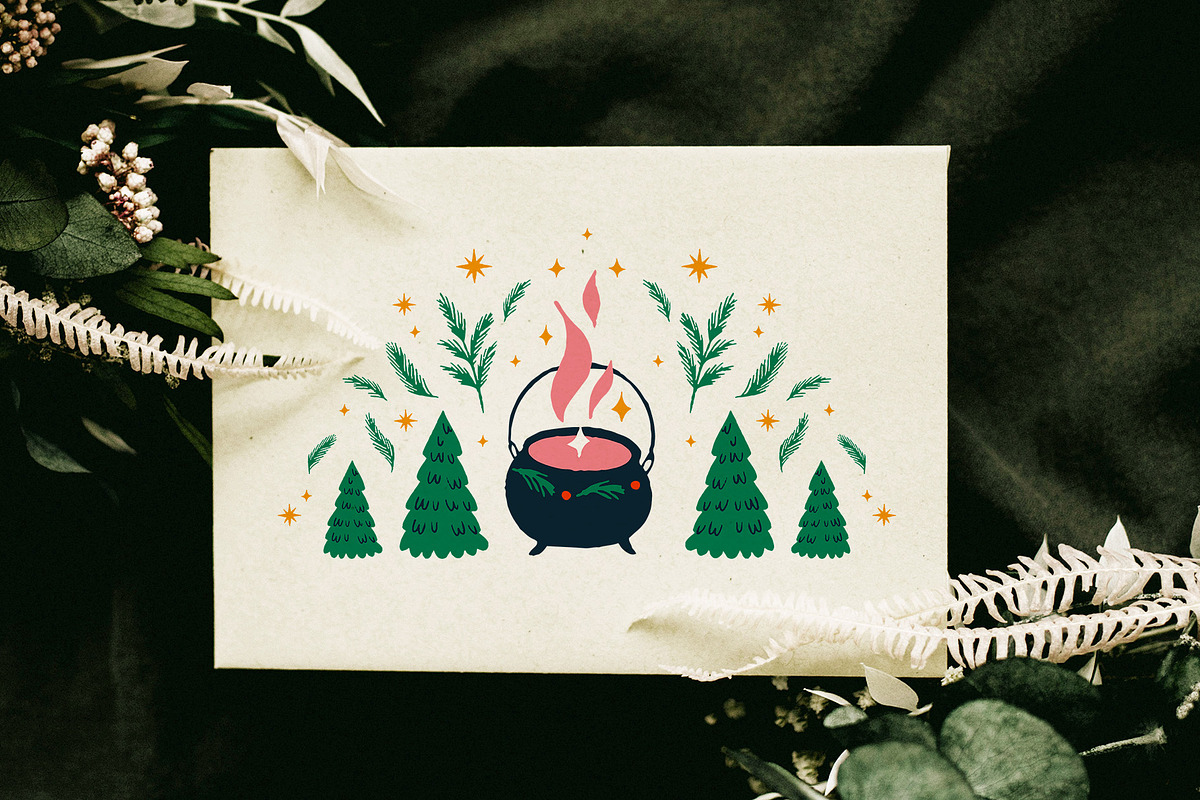 Witchy Christmas Illustrations, a Seasonal Illustration by The Creative Butternut (Photo 4 of 9)
