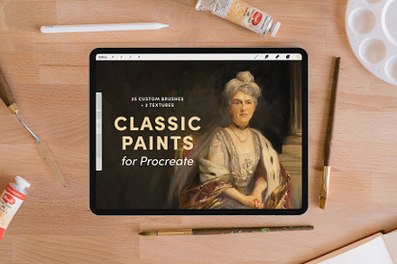 Classic Paints – Procreate Brushes, a Brush Add-On by Sadie Lew