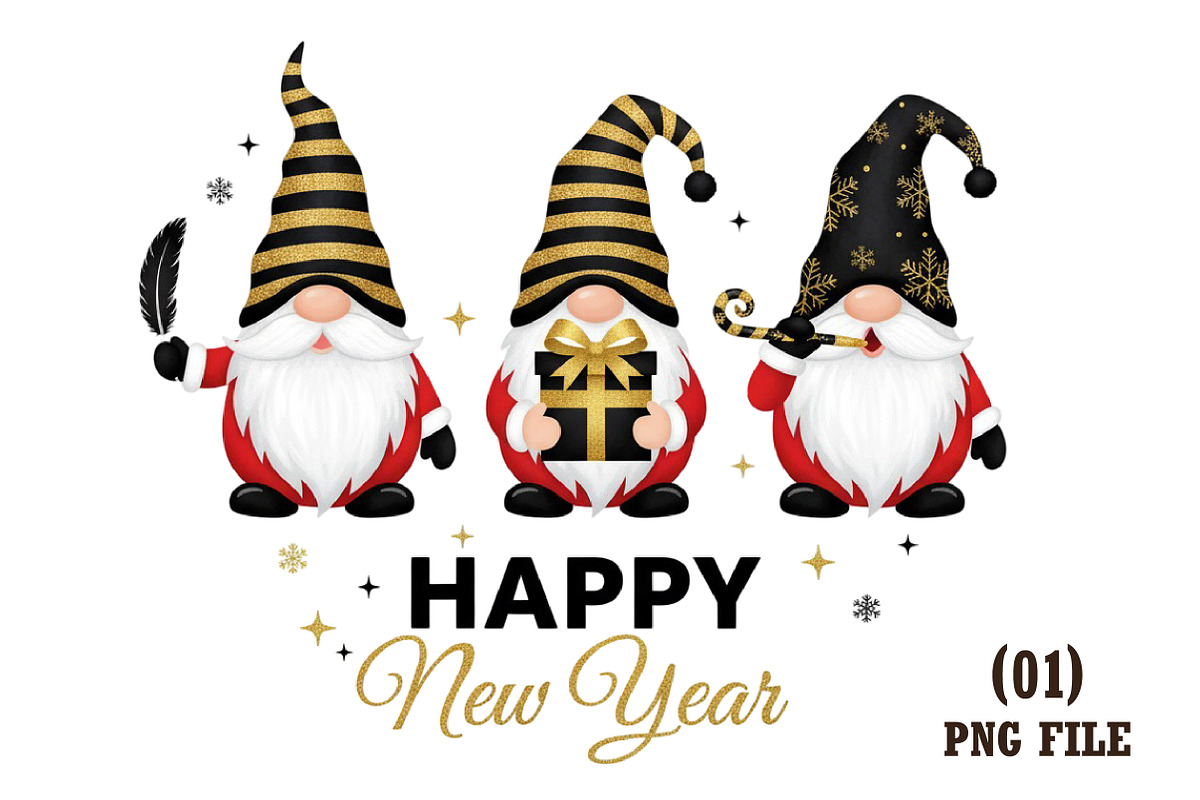 Christmas Gnomes PNG, an Illustration by DreamArtGraphic (Photo 1 of 5)