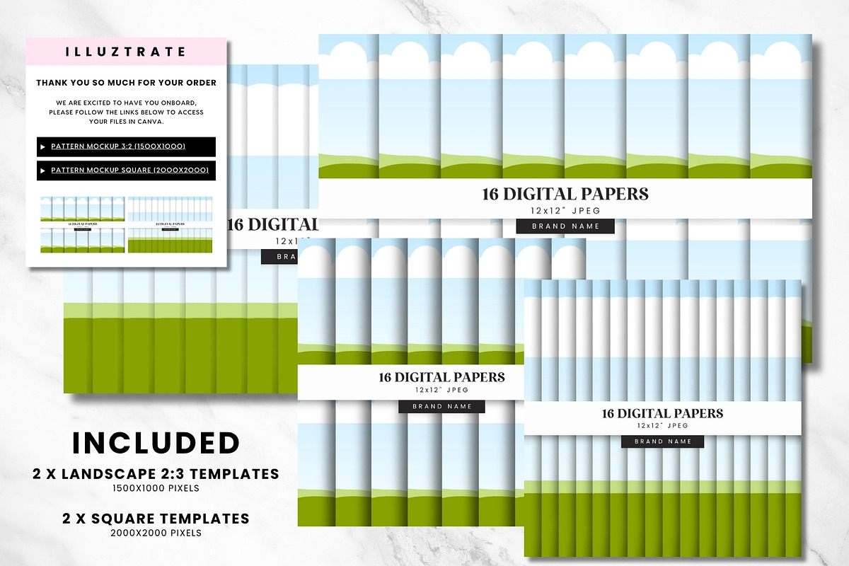 Digital Paper Canva Template - 16, a Presentation Template by illuztrate (Photo 2 of 8)