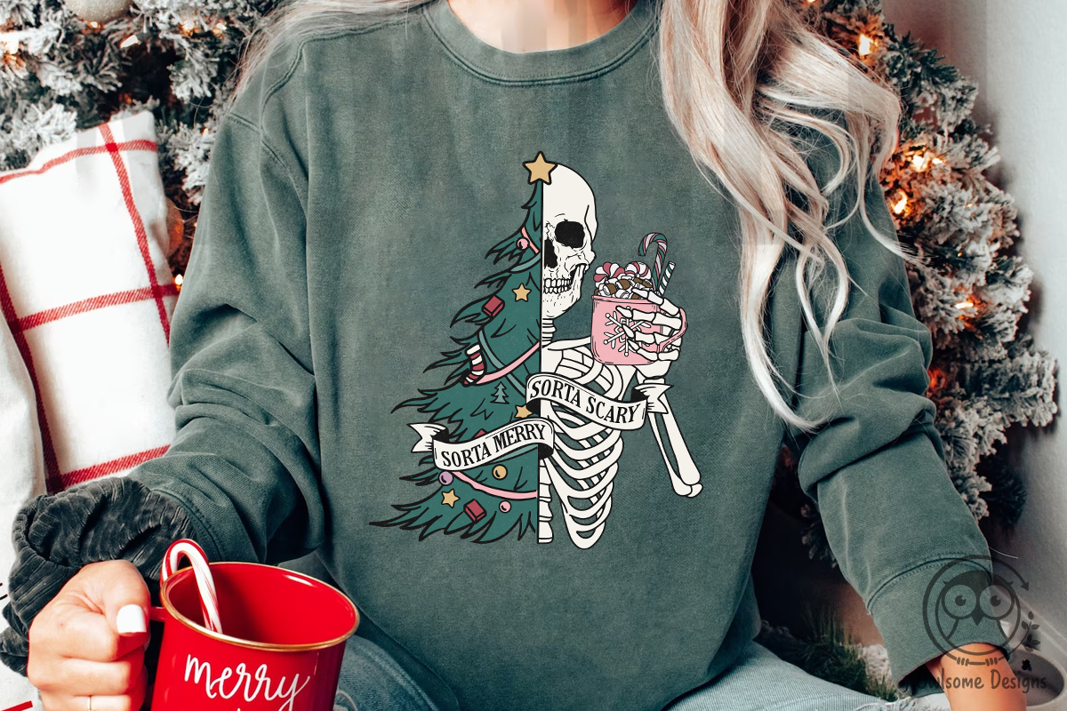 Skeleton Christmas Design Bundle, a Seasonal Illustration by Owlsome.Designs (Photo 6 of 8)