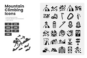 Mountain Climbing Solid Icon Pack, a Solid Icon by erifqizeicon (Thumbnail 1 of 3)