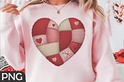 Faux Yarn Valentine Patchwork Heart, an Illustration by RobertsArt (Thumbnail 4 of 4)