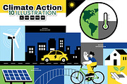 10 Climate Action Illustration, a Technology Illustration by denayunebgt (Thumbnail 1 of 4)