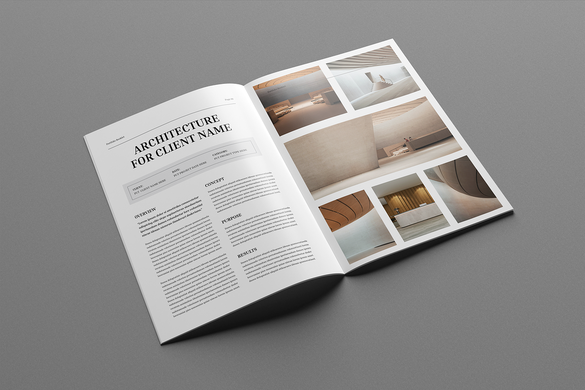 Portfolio Layout | Canva & InDesign, a Brochure Template by Leaflove (Photo 5 of 9)