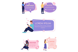 Online dating vector quote box, a Templates & Theme by IMG visuals characters