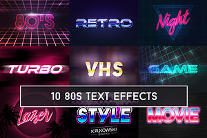 80's Retro Text Effect Mockup