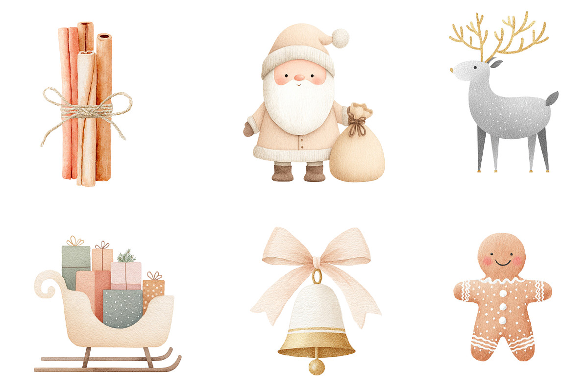 Minimal christmas clipart, an Illustration by CreationArt (Photo 5 of 5)