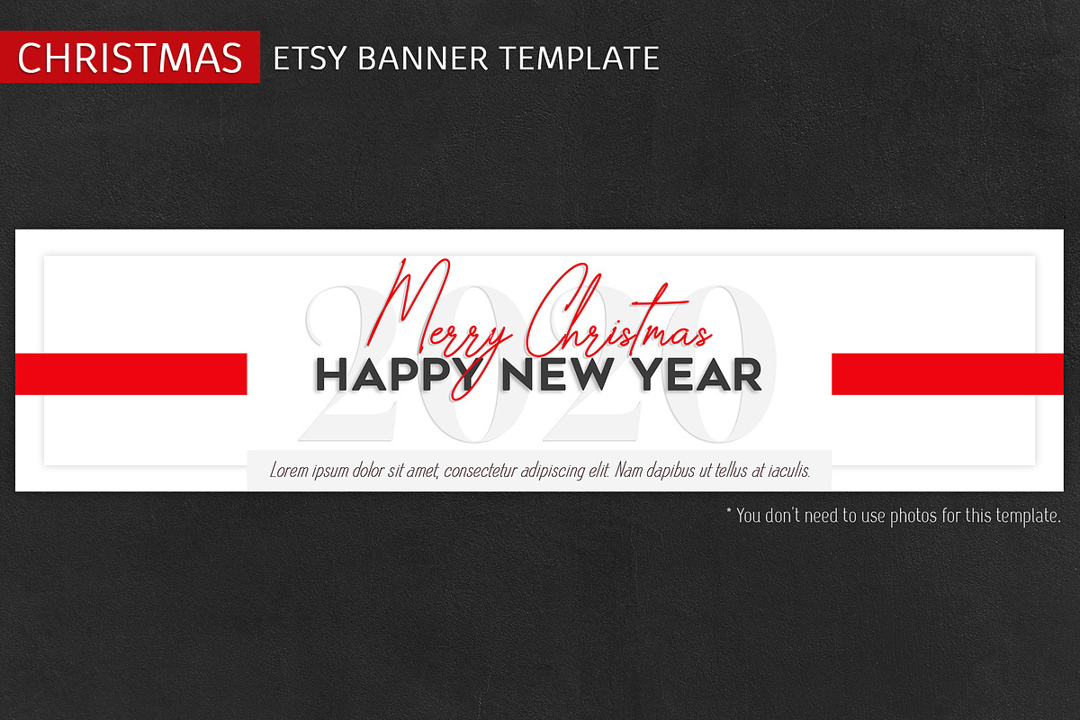 ETSY Christmas Banner Template, a Templates & Theme by illycreative (Photo 3 of 16)