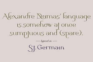 St.Germain. Beautiful Serif Font