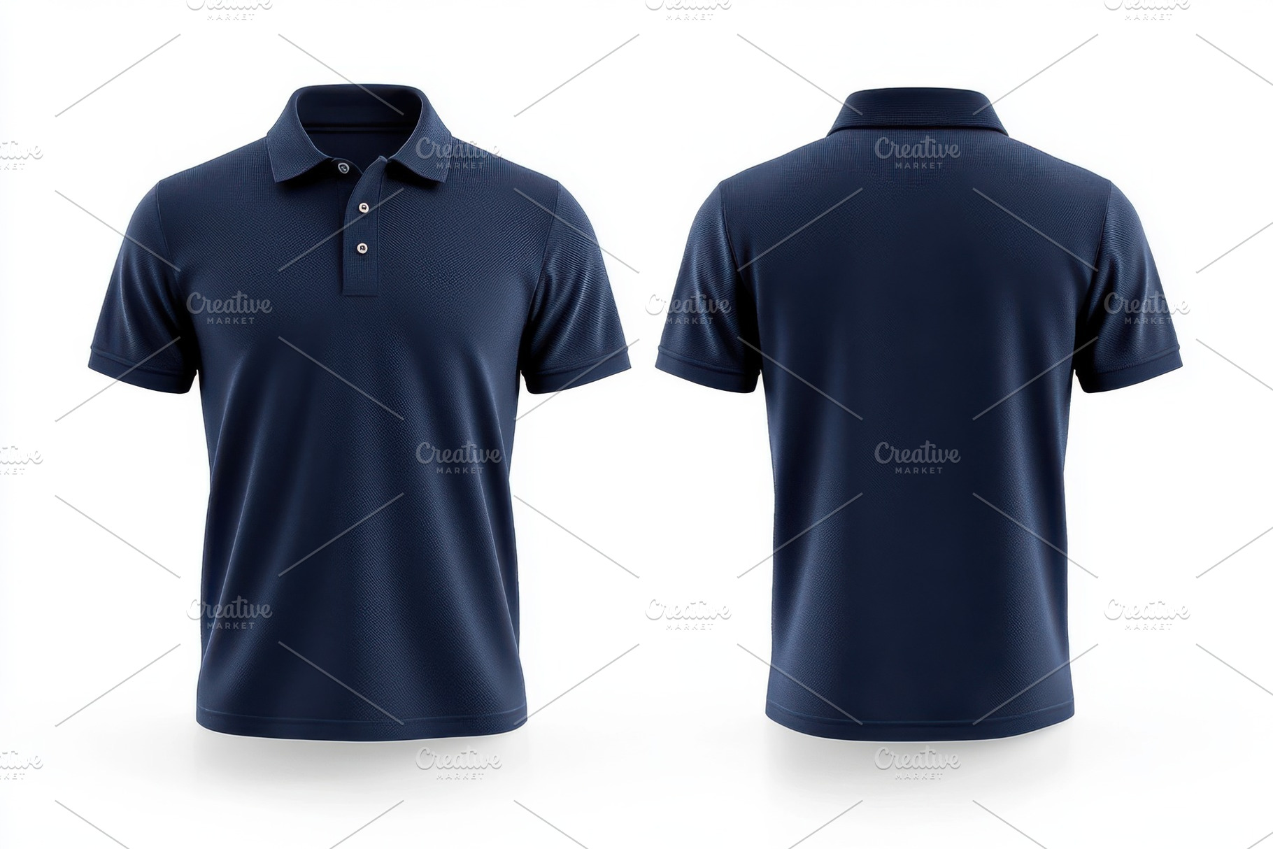 Navy Blue Polo Shirt Front and Back, a Beauty & Fashion Photo by Pixeness Studio