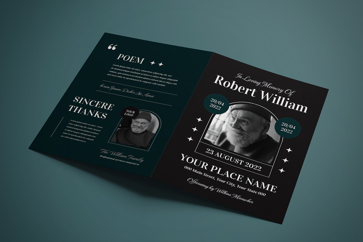 Funeral Program, an Invitation Template by graphicook (Photo 3 of 3)