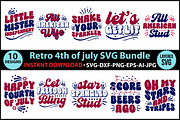 Retro 4th of july SVG Bundle, an Object Graphic by Creative Art (Thumbnail 1 of 3)