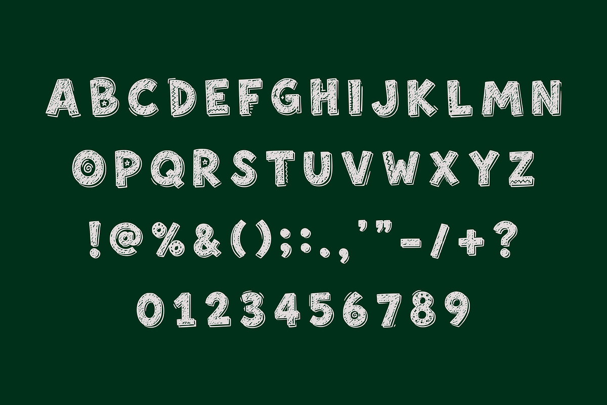 Funky Chalk - Hand Drawn Chalk, a Sans Serif Font by Limited.studio (Photo 6 of 6)