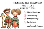 Whimsical Valentine Couple Clipart, an Illustration by OK Design (Thumbnail 4 of 6)