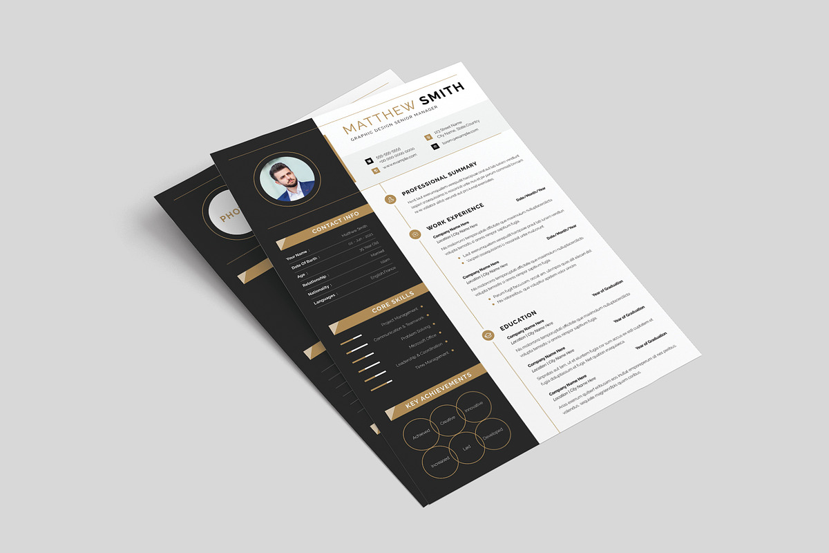 Modern Executive Resume Template, a Resume Template by Cleffon_Graphic_Studio (Photo 4 of 6)