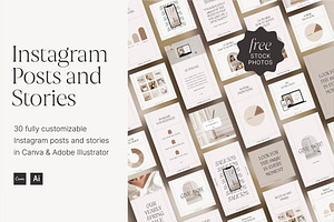 Instagram Bundle Canva And Adobe