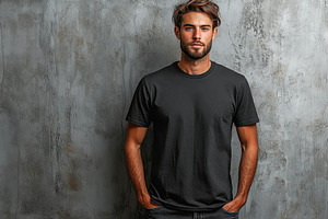 Young man posing confidently in a ca, a Photo by Tanuart