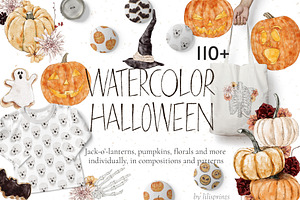 Watercolor Halloween collection