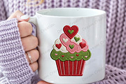 Faux Yarn Crochet Valentines Cupcake, an Illustration by Dream Creation (Thumbnail 5 of 5)