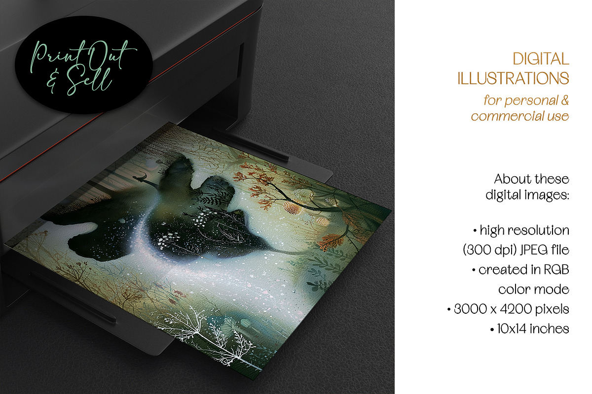 The Worlds Within Magical Postcards, a Decorative Illustration by The Dutch Lady Designs (Photo 2 of 7)