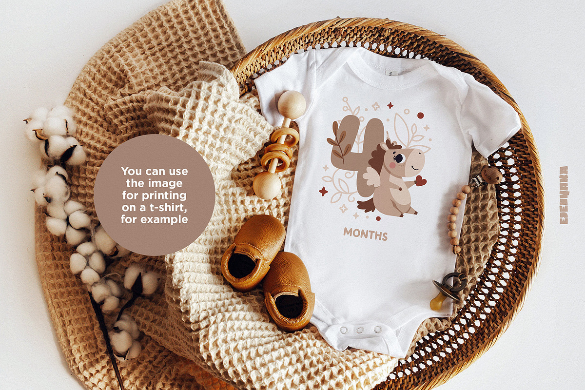 Baby Milestone Printable Cards, a Card Template by Ejevyaka (Photo 5 of 7)