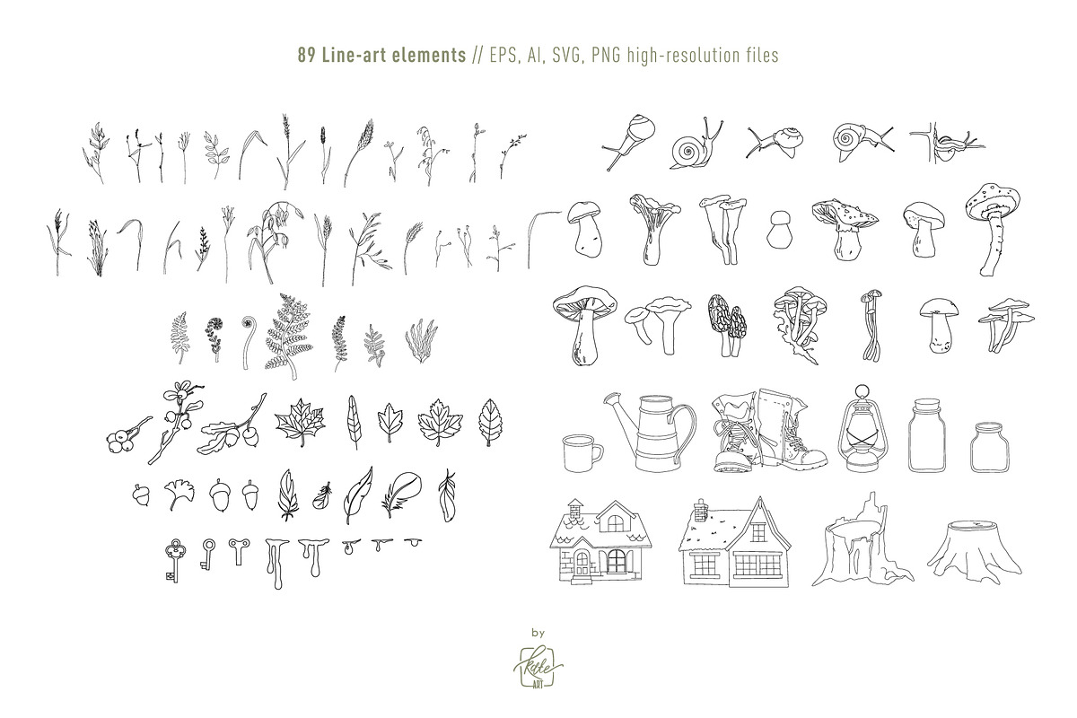 COTTAGECORE HERBARIUM, an Object Illustration by Kate Art (Photo 2 of 22)