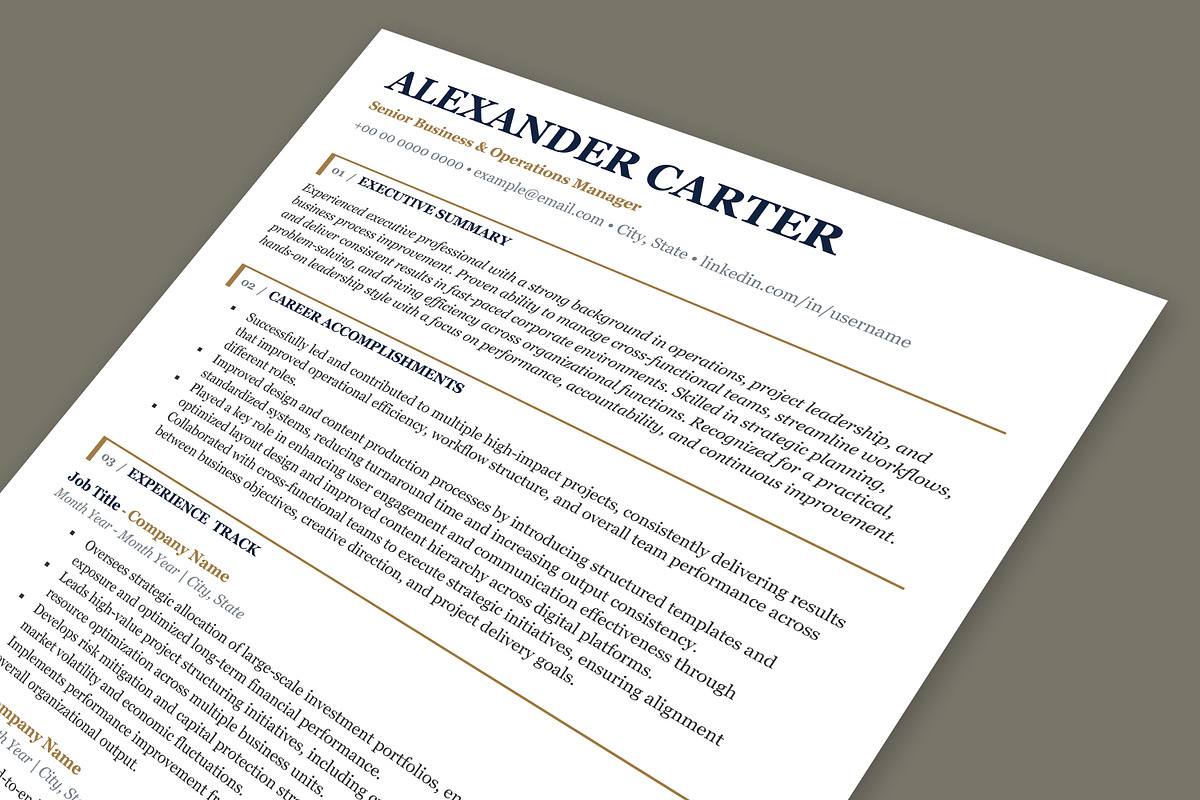 ATS Resume Template | Clean CV Word, a Resume Template by Anjum Ilyas (Photo 6 of 7)