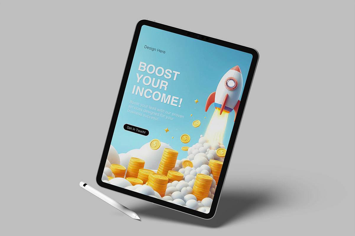 Tablet Screen Mockup, an iPad Mockup by lamorastudio (Photo 6 of 14)