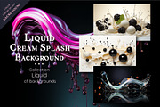 Liquid Cream Splash Background., a Decorative Illustration by KENO Mascots (Thumbnail 1 of 5)